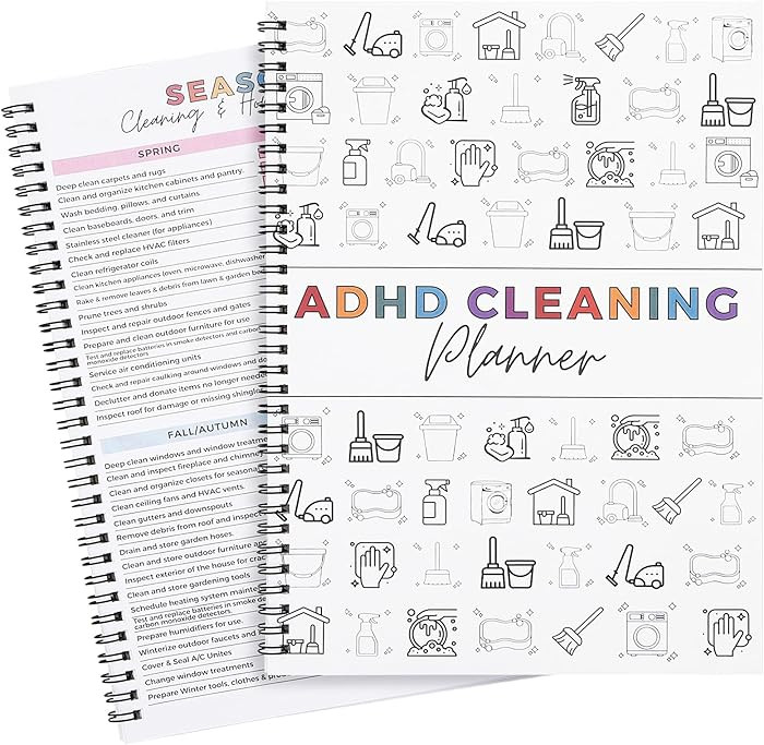 ADHD Cleaning Planner, Cleaning Schedule and Checklist Organizer, Daily Weekly Monthly Household ... | Amazon (US)