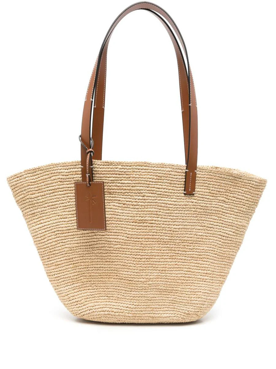 Manebí Raffia Shopping Bag In Beige | Baltini