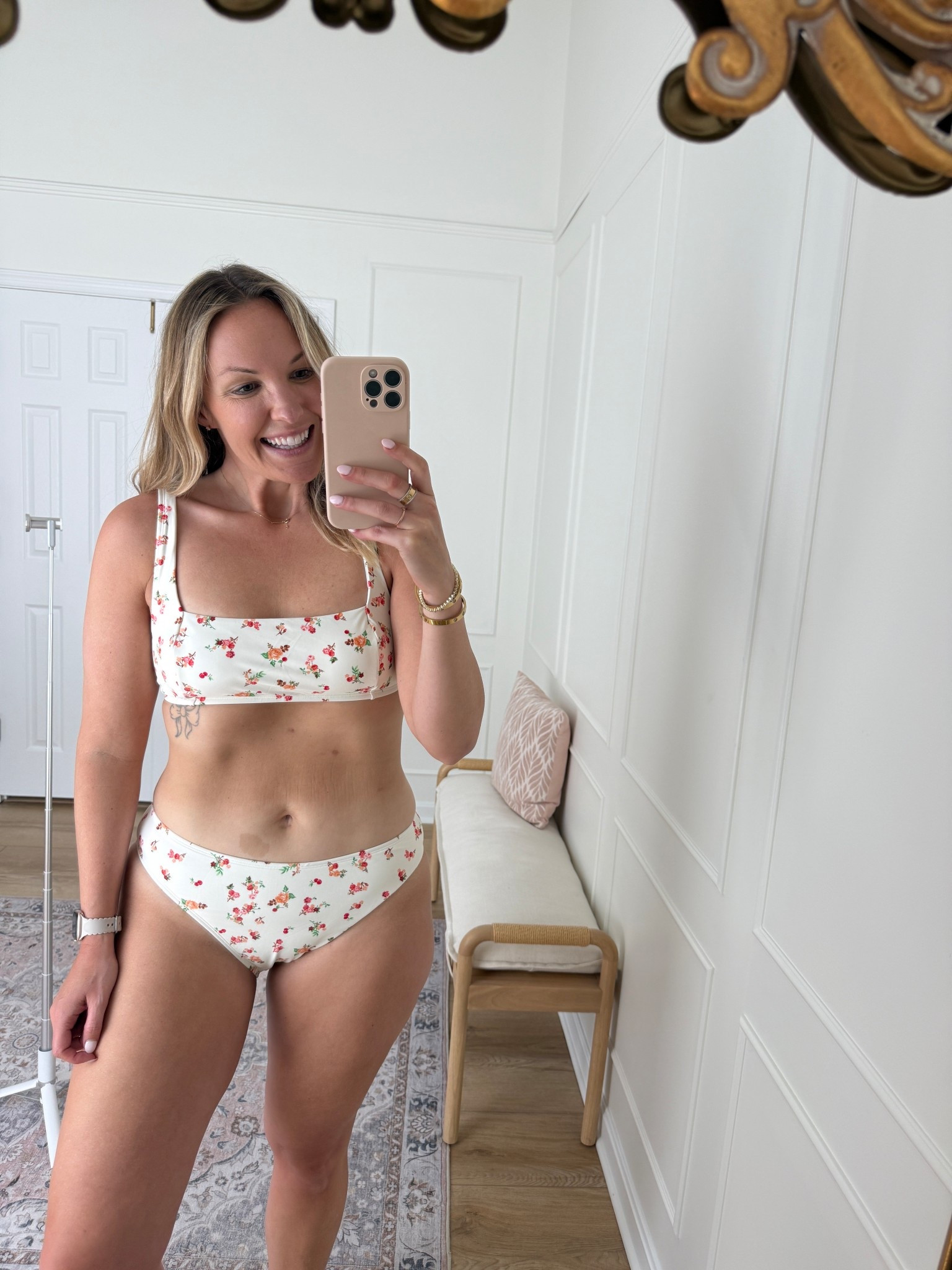 Wearing med top and large bottoms - swimsuit 