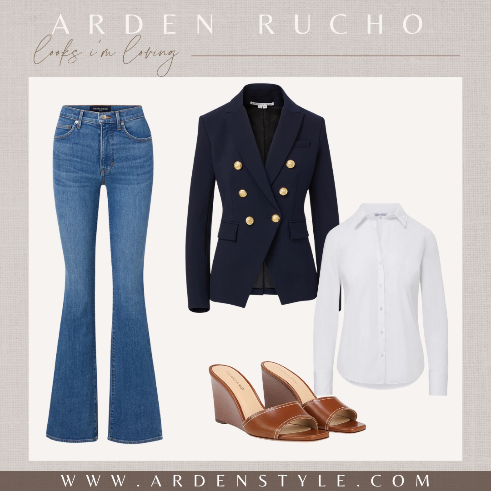 Veronica Beard new arrivals. All these pieces are great closet staples to have throughout the year. 
The navy blazer can really elevate the outfit and could be worn with the denim for casual workwear.

Sandals | wardrobe capsule | bootcut denim  

#LTKstyletip #LTKover40 #LTKSeasonal