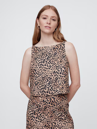 Linen-Blend Apron Top | Gap Factory