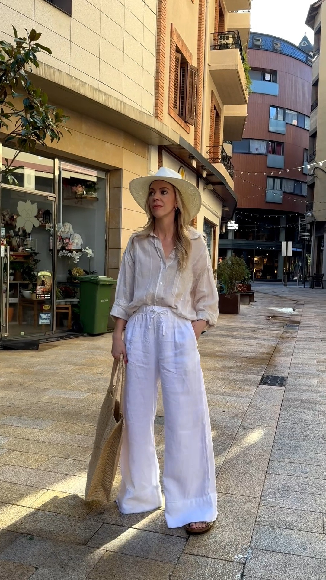 Summer vacation outfit, beach outfit, @Zara white linen pants, @Janessa Leone straw hat

#LTKSeasonal #LTKOver40 #LTKTravel
