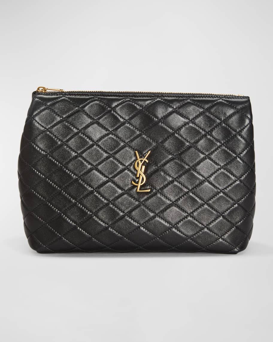 YSL Quilted Leather Cosmetic Bag | Neiman Marcus