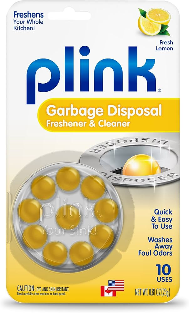 Plink 90 Garbage Disposer Cleaner and Deodorizer, Lemon, 10 Count | Amazon (US)
