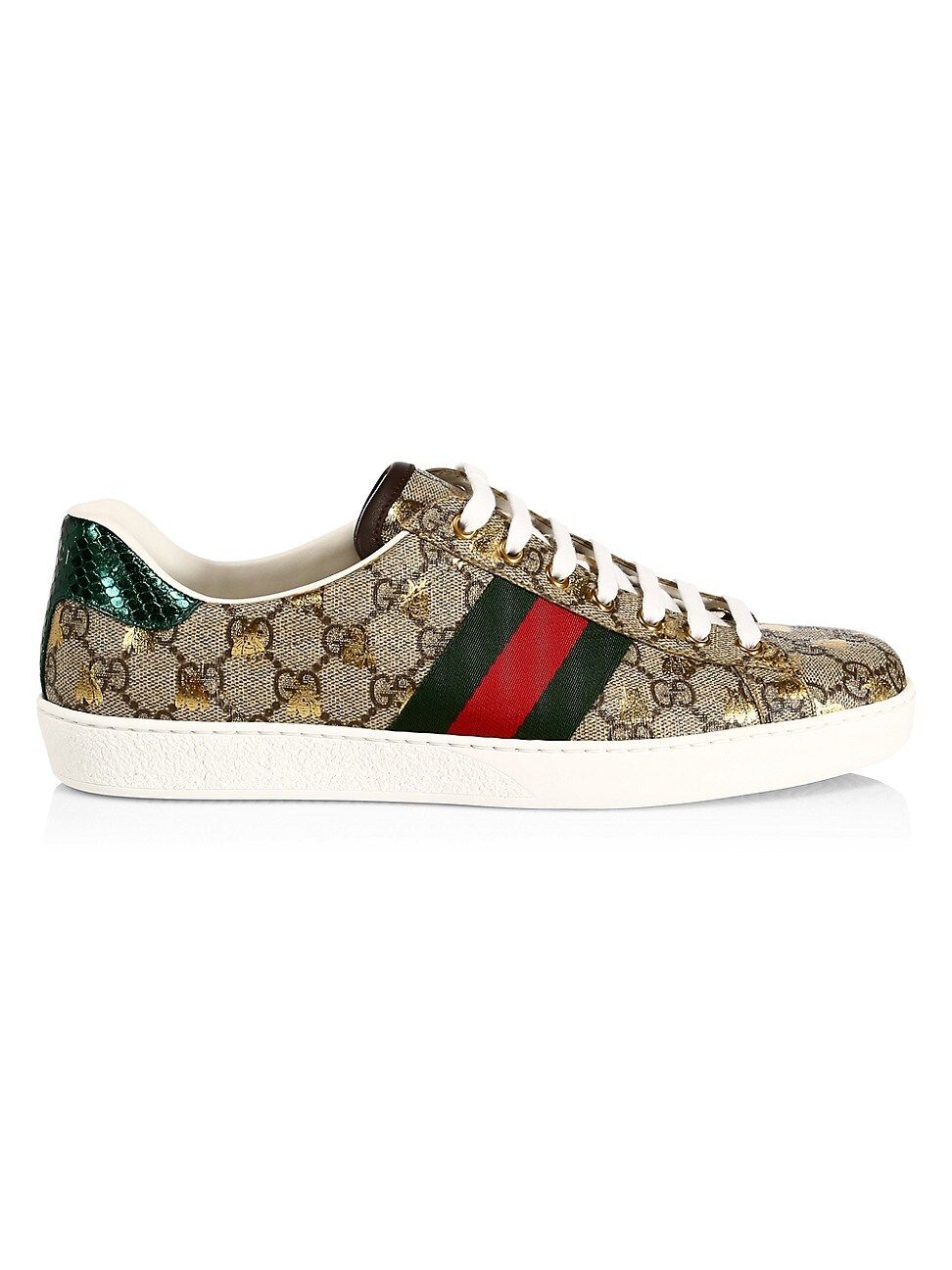 New Ace Stripe GG Supreme Low-Top Sneakers | Saks Fifth Avenue