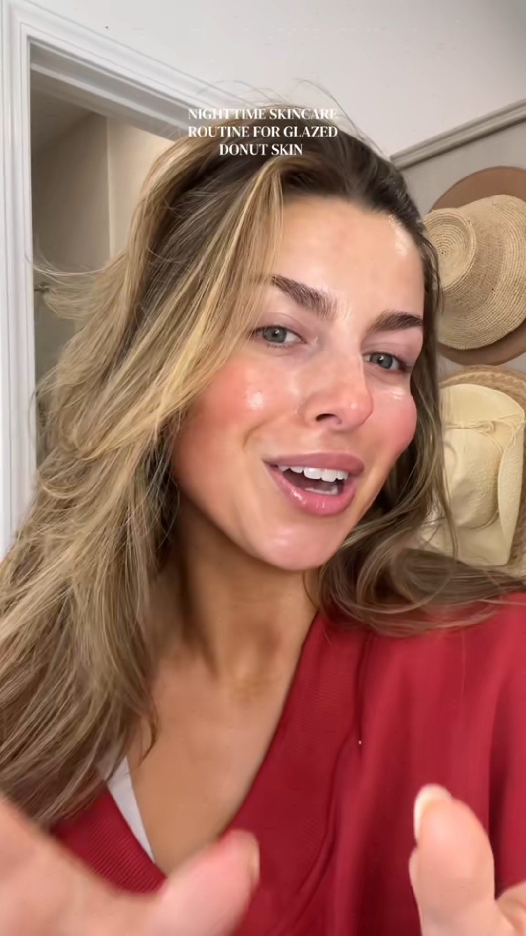 Glazed donut nighttime skincare routine 