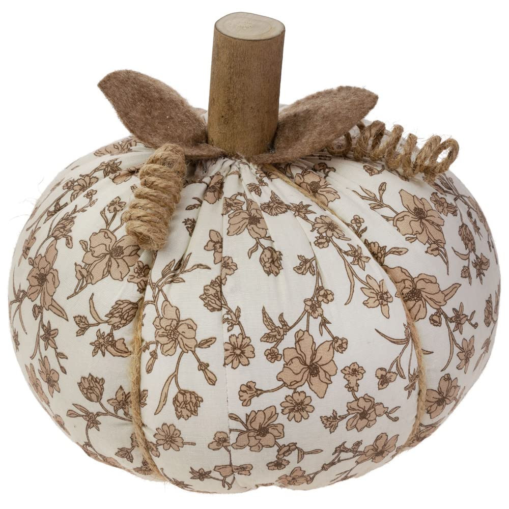 Boston International Plush Pumpkins Fall & Autumn Tabletop Shelf Décor, 5" Tall, Umber Floral | Amazon (US)