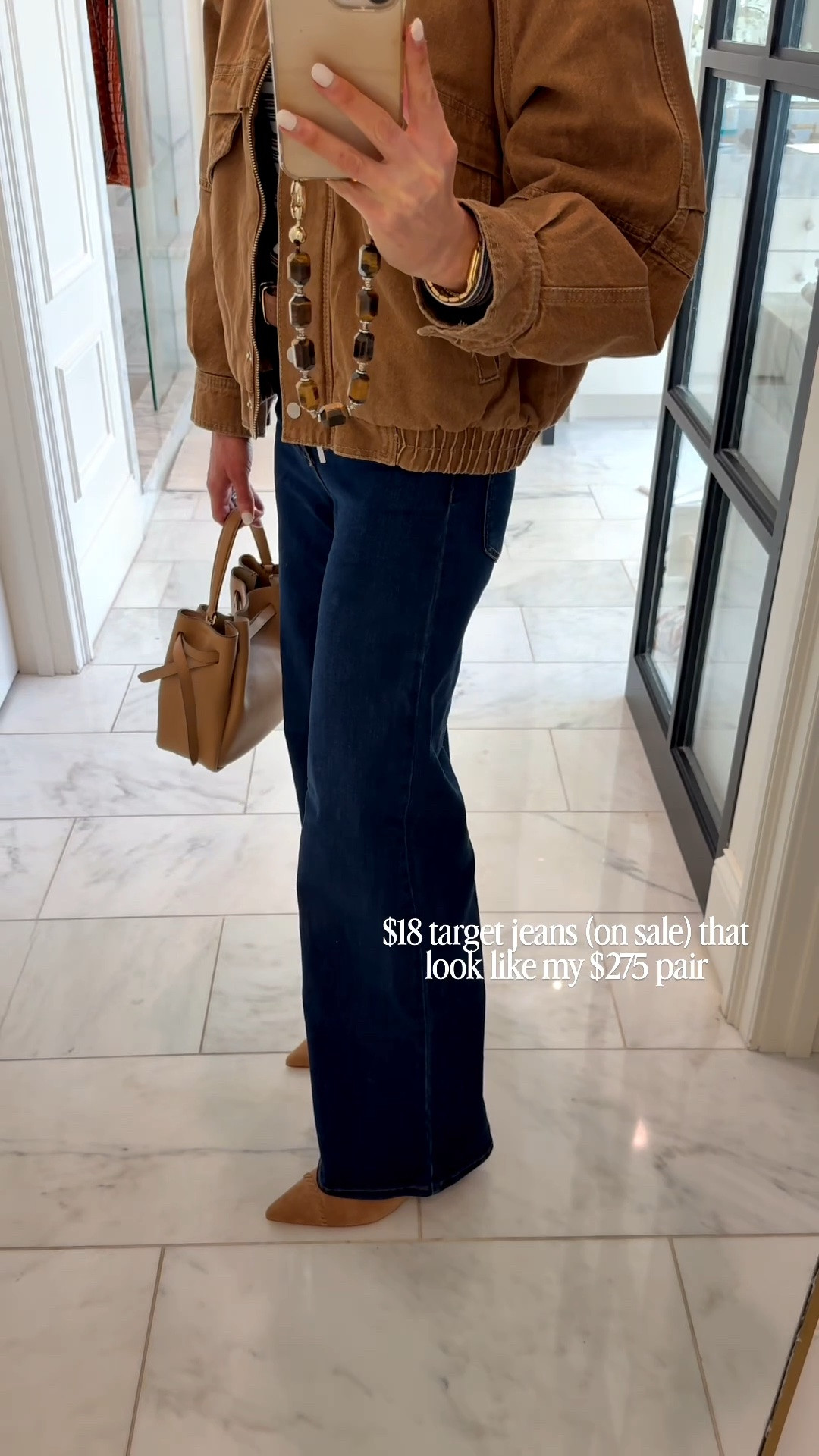 Target denim OOTD! These could be the best jeans Target has ever made. I’m 5’7 wearing size 2/25, fit tts.

#LTKootd #LTKSeasonal