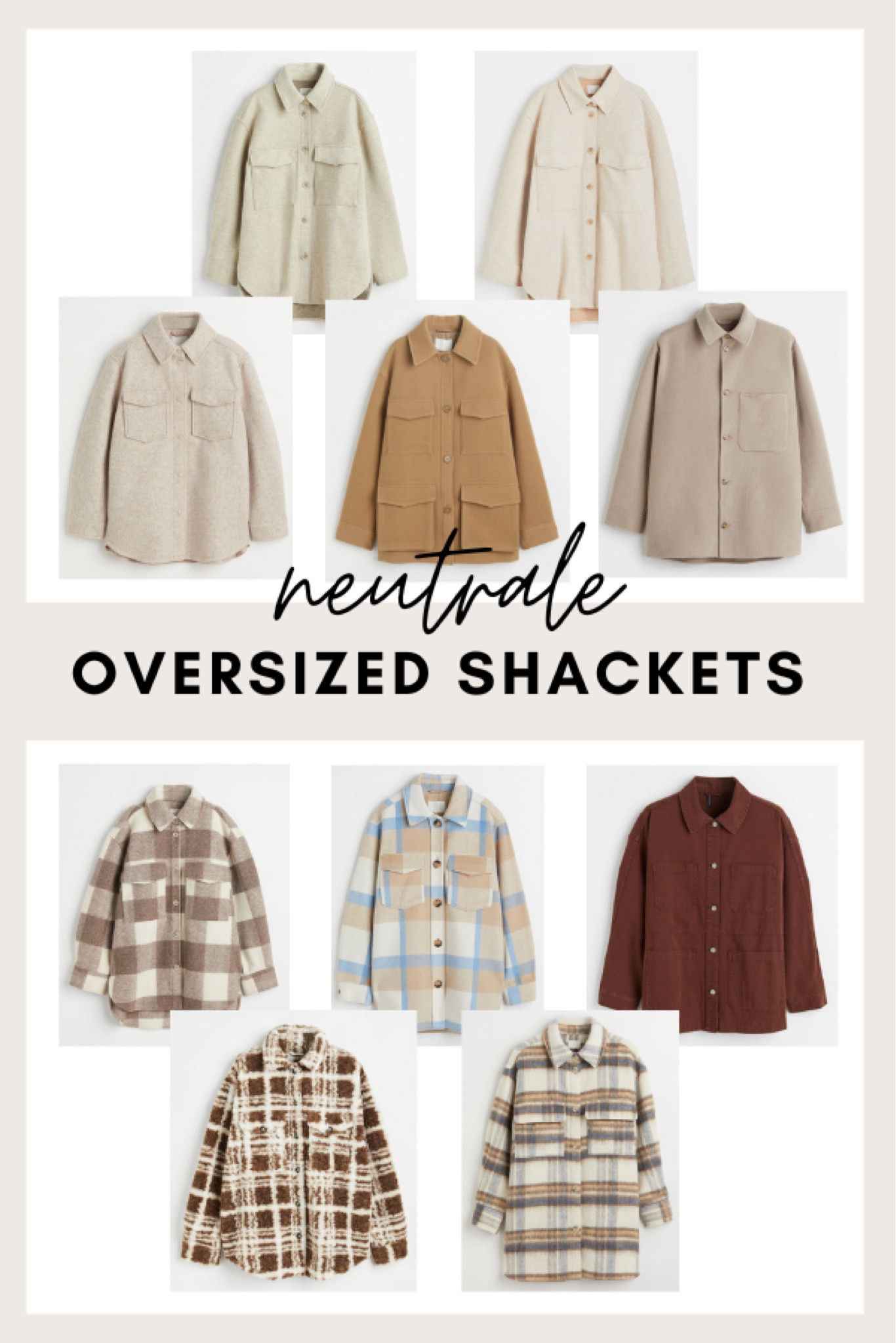 Trend alert!! De leukste jas voor het najaar - de shacket!

Oversized shackets, shacket, under50, under100, hm, h&m, nederland, neutraal, neutrale shackets, jassen, jas, herfst, herfstjas, najaar, neutraletintjes

#LTKeurope #LTKSeasonal #LTKunder50