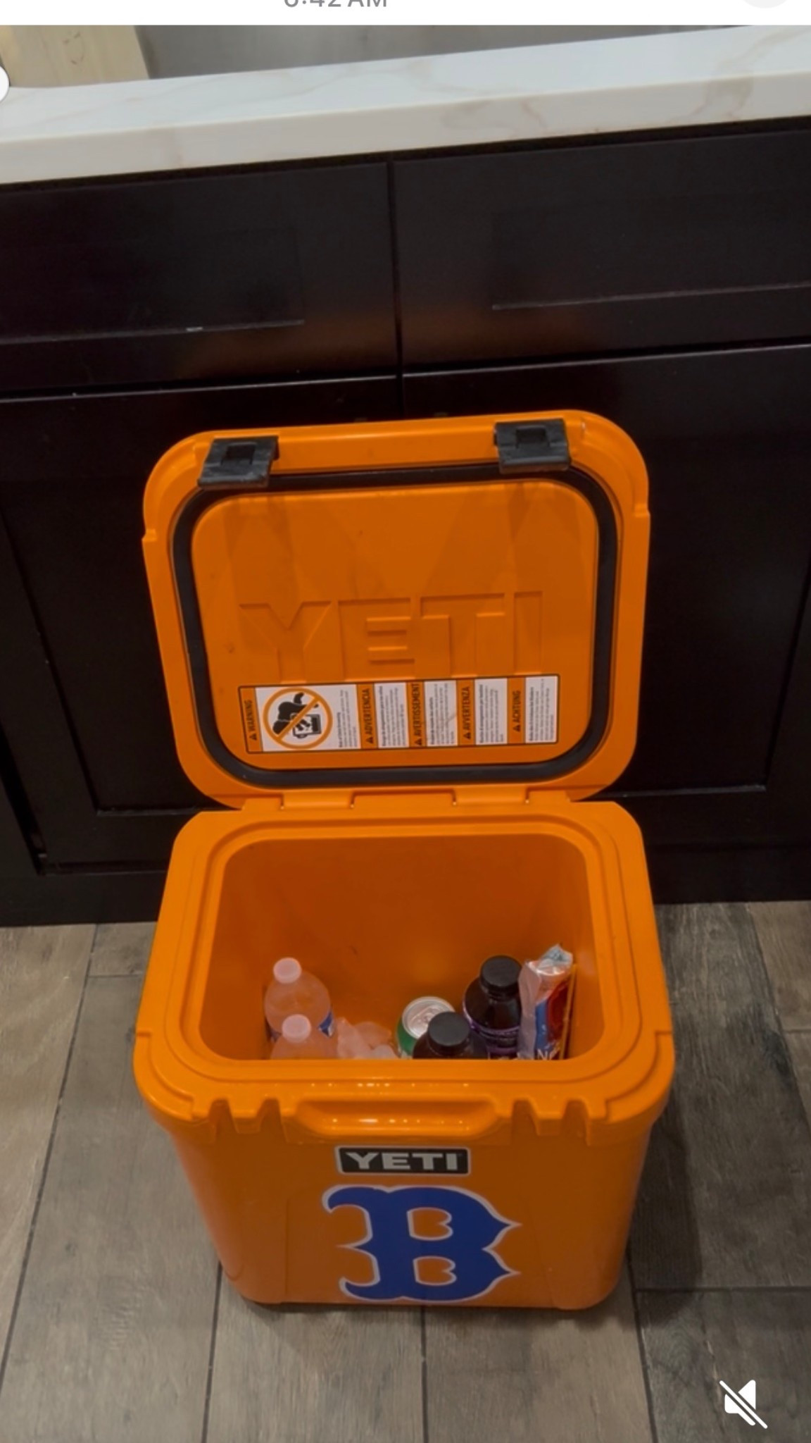 Yall already know I need everything orange and blue so of course I got the orange yeti cooler! & I love it! My sister added the blue B on the front for me! 💙🧡