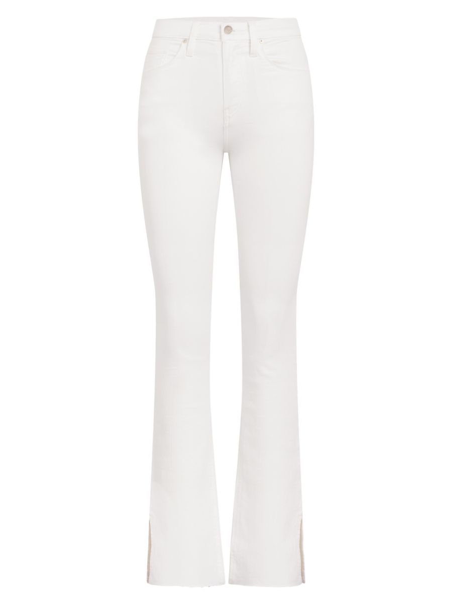 Barbara Slit-Hem High-Rise Boot-Cut Jeans | Saks Fifth Avenue