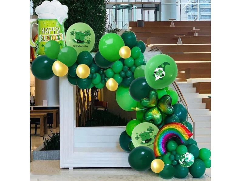 St. Patricks Day Green Balloon Garland Kit Shamrock Latex | Etsy | Etsy (US)