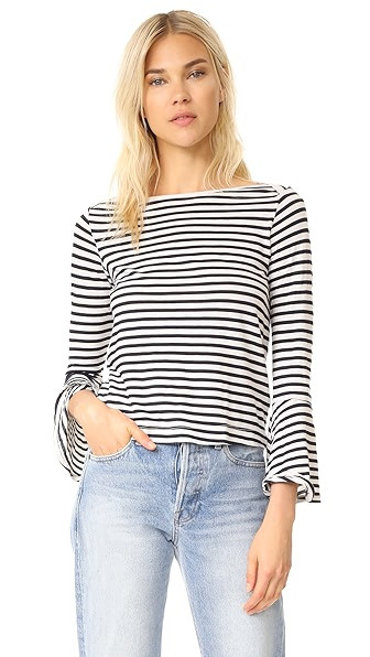Splendid French Stripe Bell Sleeve Top | Shopbop