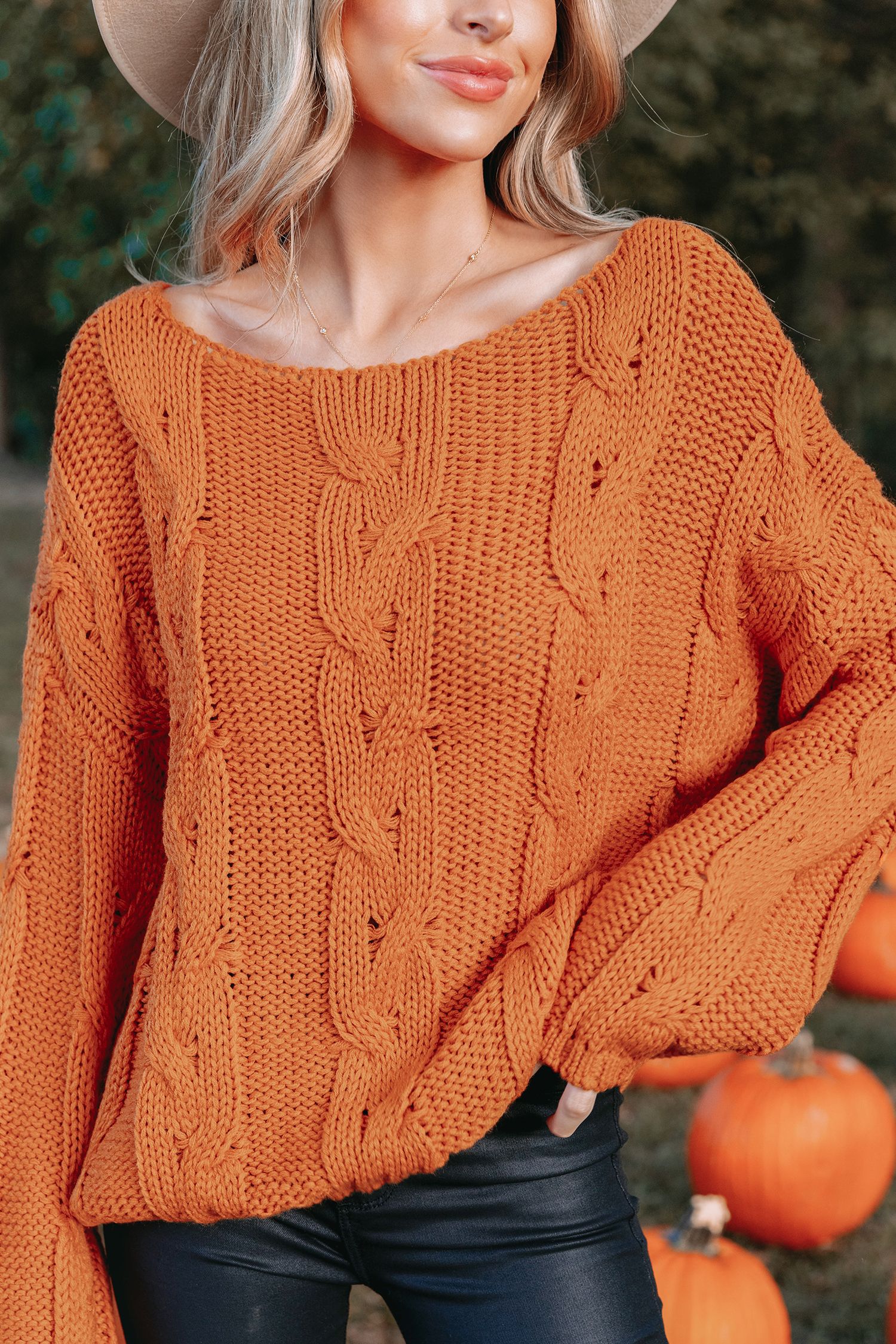 Cable Knit One-Shoulder SweaterNew | Cupshe US