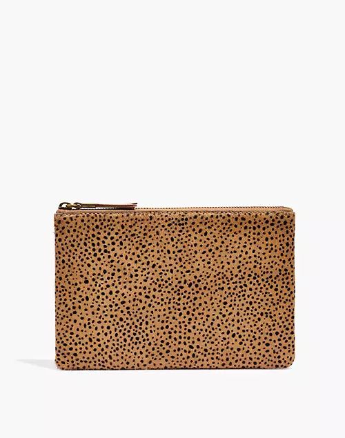 The Leather Pouch Clutch: Dotted Calf Hair Edition | Madewell