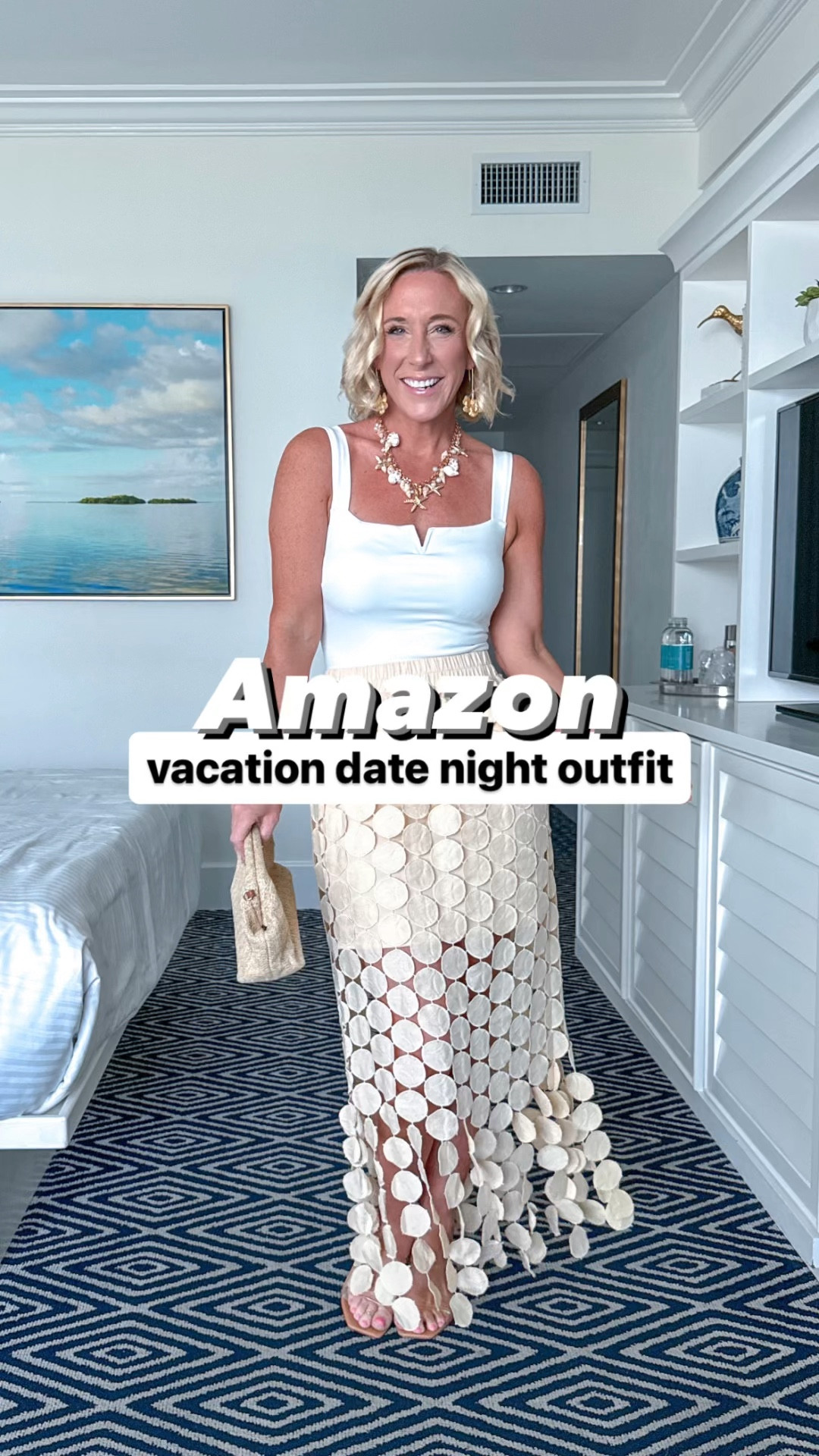 • bodysuit - size medium. Full coverage in the back, double lined and can be worn without a bra.
• skirt - size small.
• pjs - size small 

#LTKVideo #LTKSeasonal #LTKFindsUnder50