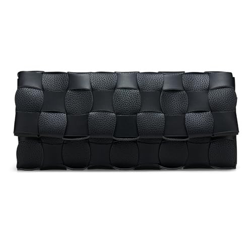 Black Clutch, Woven Evening Clutch Purses for Women, Shoulder Bag Handbags | Amazon (US)