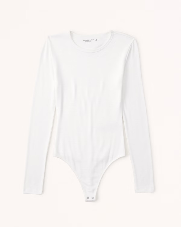 Long-Sleeve Cozy Crew Bodysuit | Abercrombie & Fitch (US)