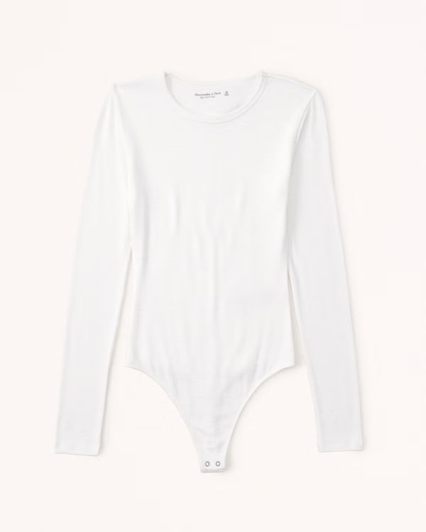 Women's Long-Sleeve Cozy Crew Bodysuit | Women's Tops | Abercrombie.com | Abercrombie & Fitch (US)