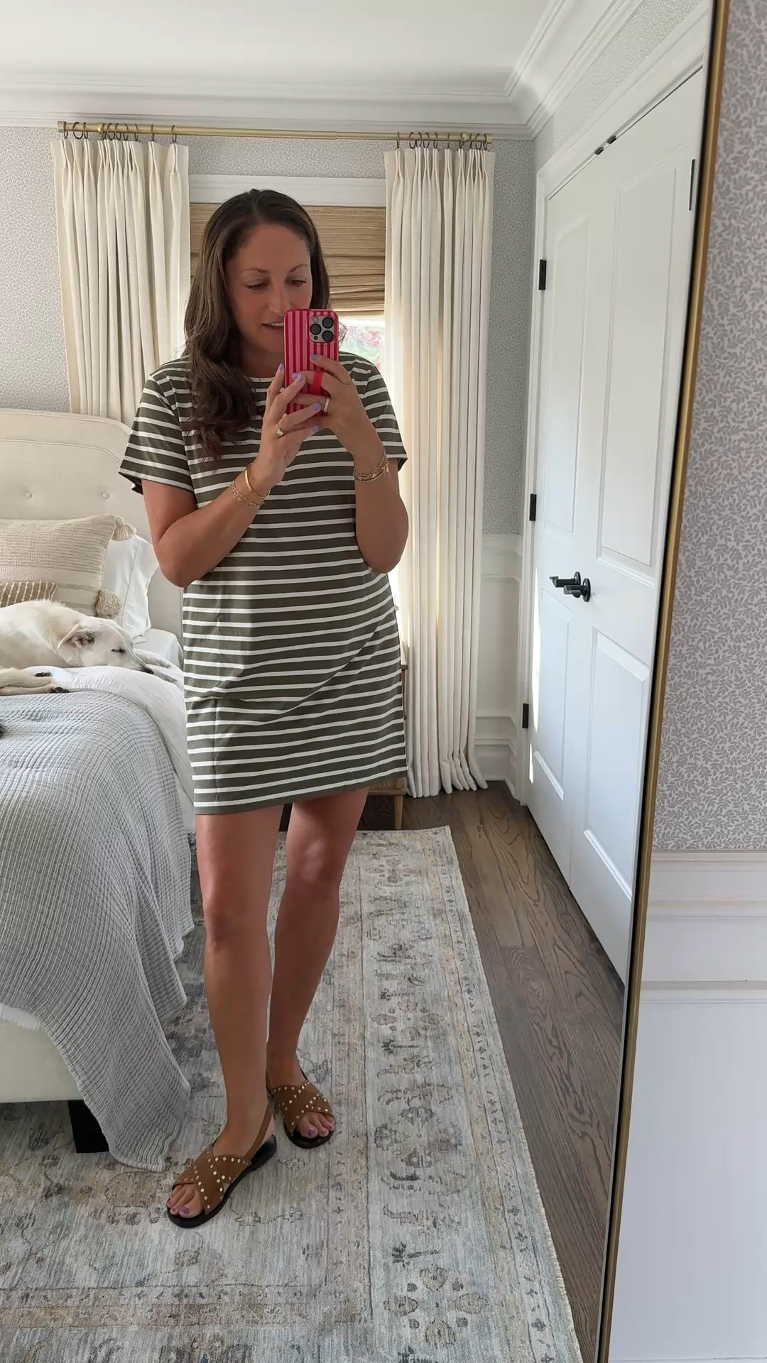 I’ve found the most perfect -shirt dress! Comes in the cutest olive green and white stripe or solid white, runs true to size (I’m wearing a medium) and is something you can dress up or down and wear a million ways. Totally work appropriate too!!

Summer outfits, date night, throw and go dress, Tuckernuck

#LTKootd #LTKvlog #LTKdayinmylife