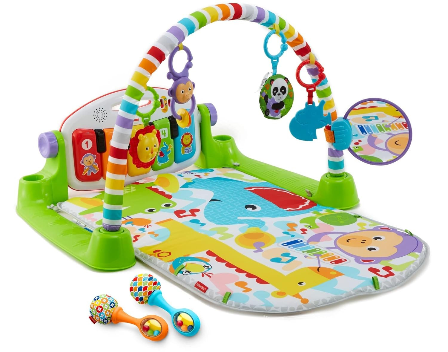 Fisher-Price Deluxe Kick & Play Piano Gym & Maracas | Amazon (US)