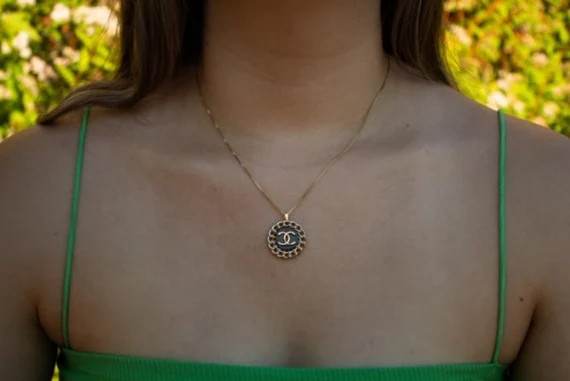 Repurposed vintage Chanel button necklace | Etsy (US)