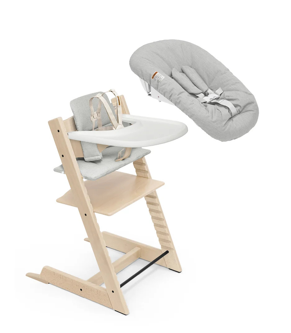 Tripp Trapp® High Chair with Newborn Set, Tray and Cushion | Stokke