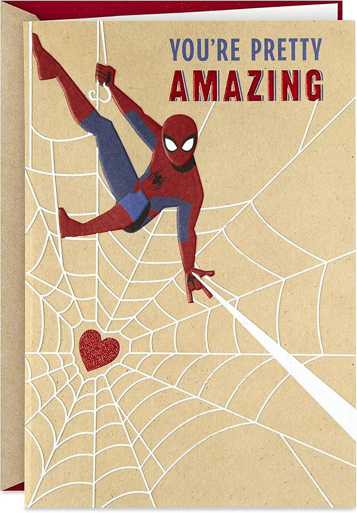 Hallmark Spider-Man Valentines Day Card for Significant Other (Sticking with Me),599VFE1064 | Amazon (US)