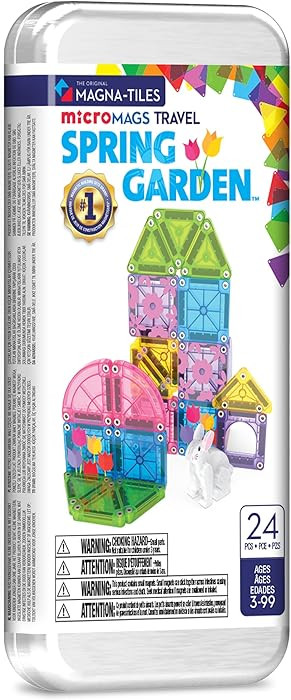 Magna-Tiles microMAGS 24-Piece Spring Garden Travel Set, The Original Magnetic Building Brand | Amazon (US)