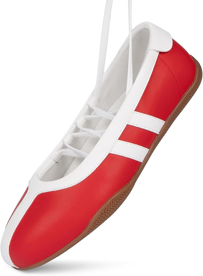 Sneakers for Women Comfortable Business Casual Tennis Shoes Lightweight Lace Up Ballet Flats Foot... | Amazon (US)