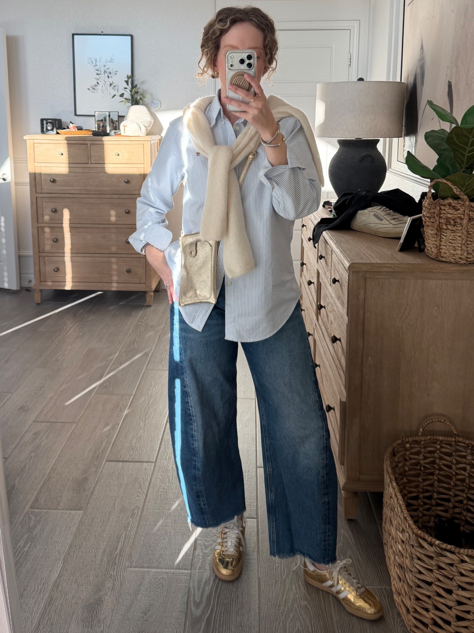 Wearing an XS in cardigan, L in oxford shirt 

#LTKdayinmylife #LTKWorkwear #LTKmomlife