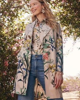 Floral Cotton Stretch Topper | Chico's