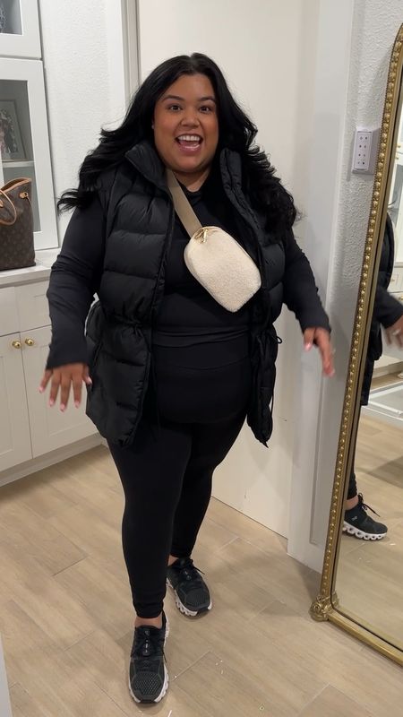 This athleisure look is from Target (top) and Athleta (vest and bottoms.) I love the ultra high rise Elation 7/8 leggings. They are so good! So comfortable and I wear an XL I’m the leggings. This puffer vest is on sale and I bought it in two colors from Athleta! Of course I can’t get enough of this Amazon belt bag trusts a Lululemon dupe! #competition

#LTKFind #LTKcurves #LTKSale