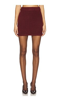 SNDYS x REVOLVE Winnie Skirt in Burgundy from Revolve.com | Revolve Clothing (Global)