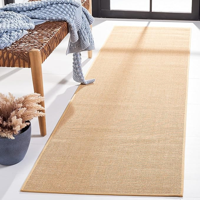 MARTHA STEWART x SAFAVIEH 2'3" x 12' Natural MSR9501A Sisal & Jute Runner Rug | Amazon (US)