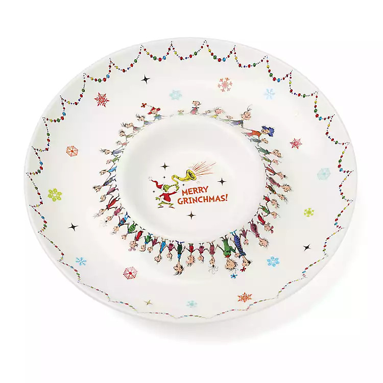 Lenox Merry Grinchmas Chip & Dip Bowl | Kirklands Home | Kirklands