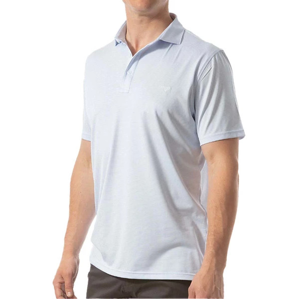 Men's birddogs Stripes Polo Small Light Blue Stripes | Scheels