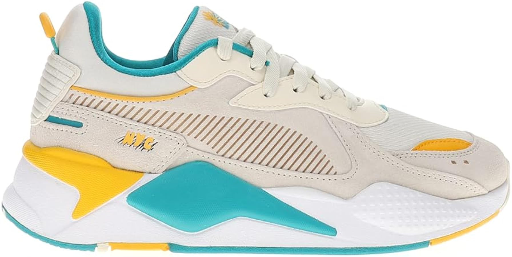 PUMA Womens Rs-X Reinvent Flagship Lace Up Sneakers Shoes Casual - Off White, Orange | Amazon (US)