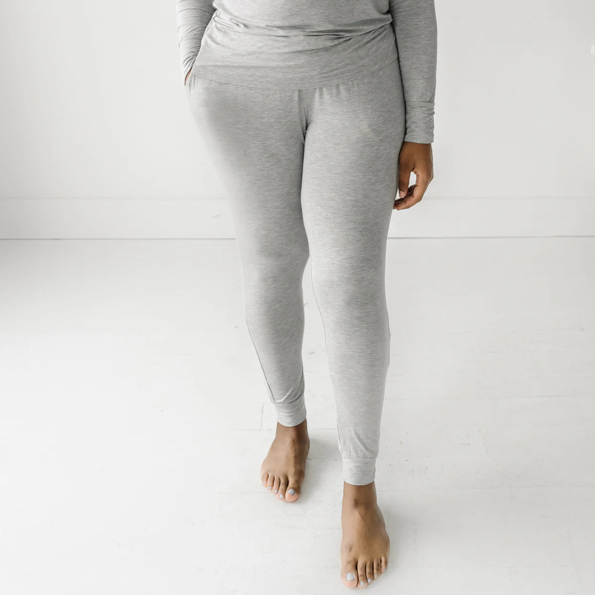 Heather Gray Women's Bamboo Viscose Pajama Pants | Little Sleepies