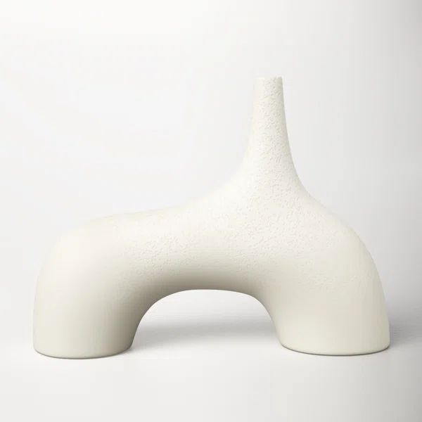 Stretch Vase-Cream Stone-Sm | Wayfair North America