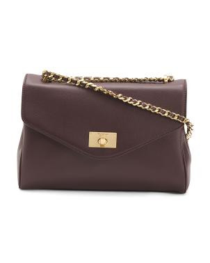 Leather Classic Quilted Shoulder Bag | TJ Maxx