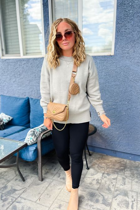 Amazon outfit with a light sage green sweater, leggings, nude Chelsea boots, and neutral crossbody bag. Everything fits tts. 

#ltkshoecrush #ltksalealert #ltkunder100
//Amazon outfit ideas, casual outfit ideas, casual fashion, amazon fashion, found it on amazon, amazon casual outfit, cute casual outfit, outfit inspo, outfits amazon, outfit ideas, Womens shoes, amazon shoes, Amazon bag, purse, size 4-6, winter outfit Amazon, early spring outfits

#LTKitbag #LTKstyletip #LTKfindsunder50