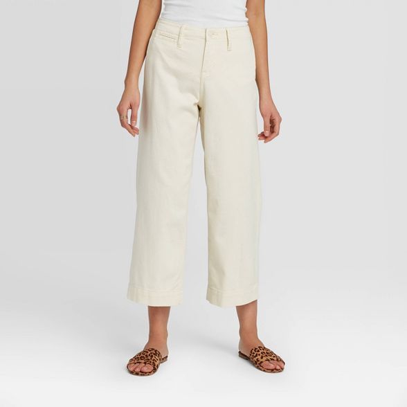 Women's High-Rise Wide Leg Cropped Pants - A New Day™ | Target