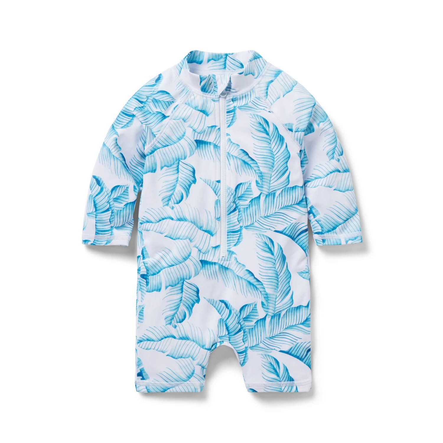 Baby Palm Leaf Recycled Rash Guard Swimsuit | Janie and Jack