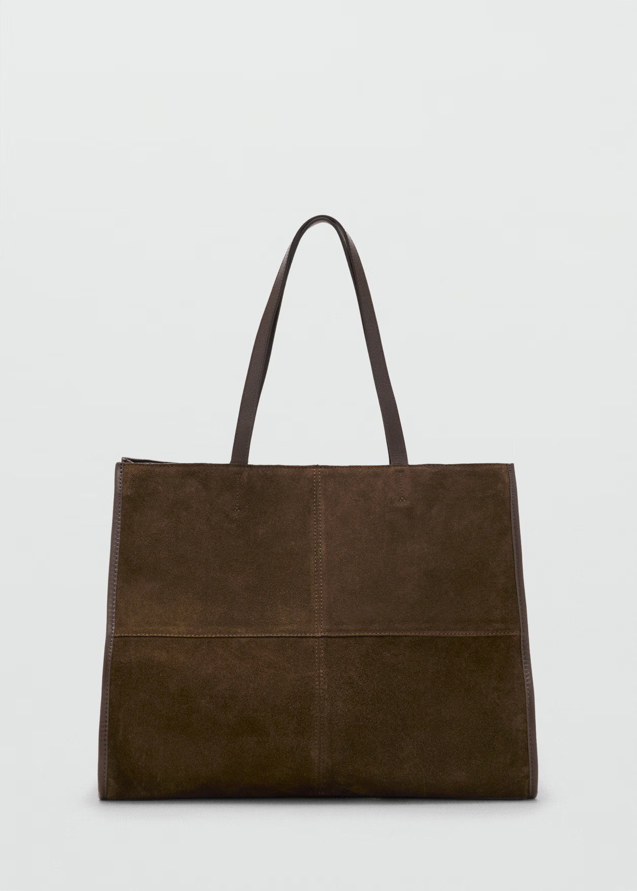 Suede leather shopper bag | MANGO (UK)