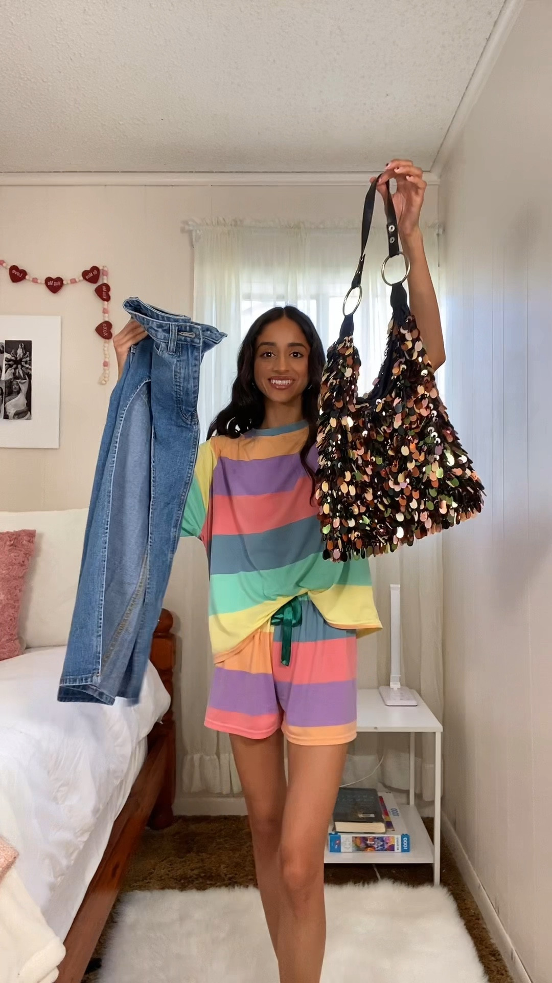 It doesn’t get more y2k than this sequin bag. Throwing it back with this y2k outfit for all the 1990s and early 2000s babies 

#y2k #y2kfashion #vintagefashion 

#LTKfindsunder50 #LTKVideo #LTKstyletip