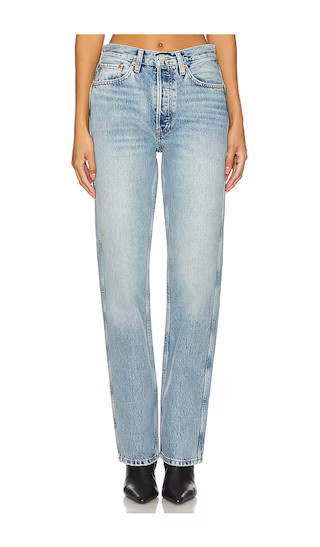 90s High Rise Loose in Ojai Indigo | Revolve Clothing (Global)