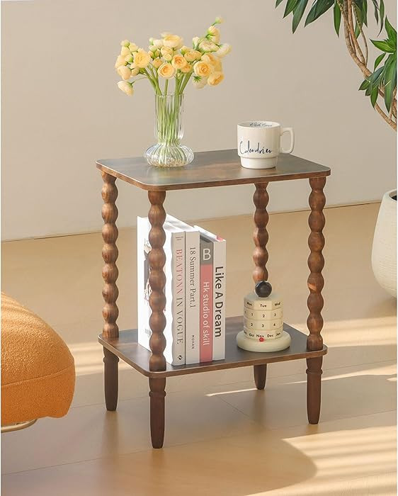 Fultyle Side Table, Small End Table with Storage Shelf, 2-Tier Small Coffee Tables Living Room fo... | Amazon (US)