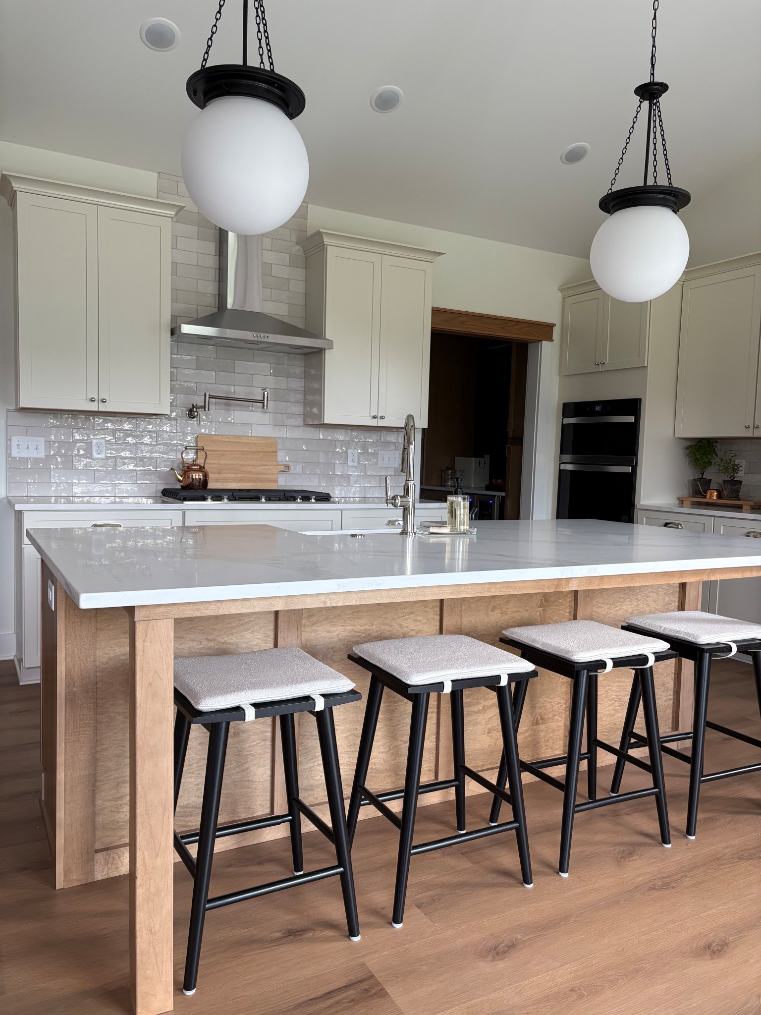 Kitchen lighting and bar stools 

#LTKHome