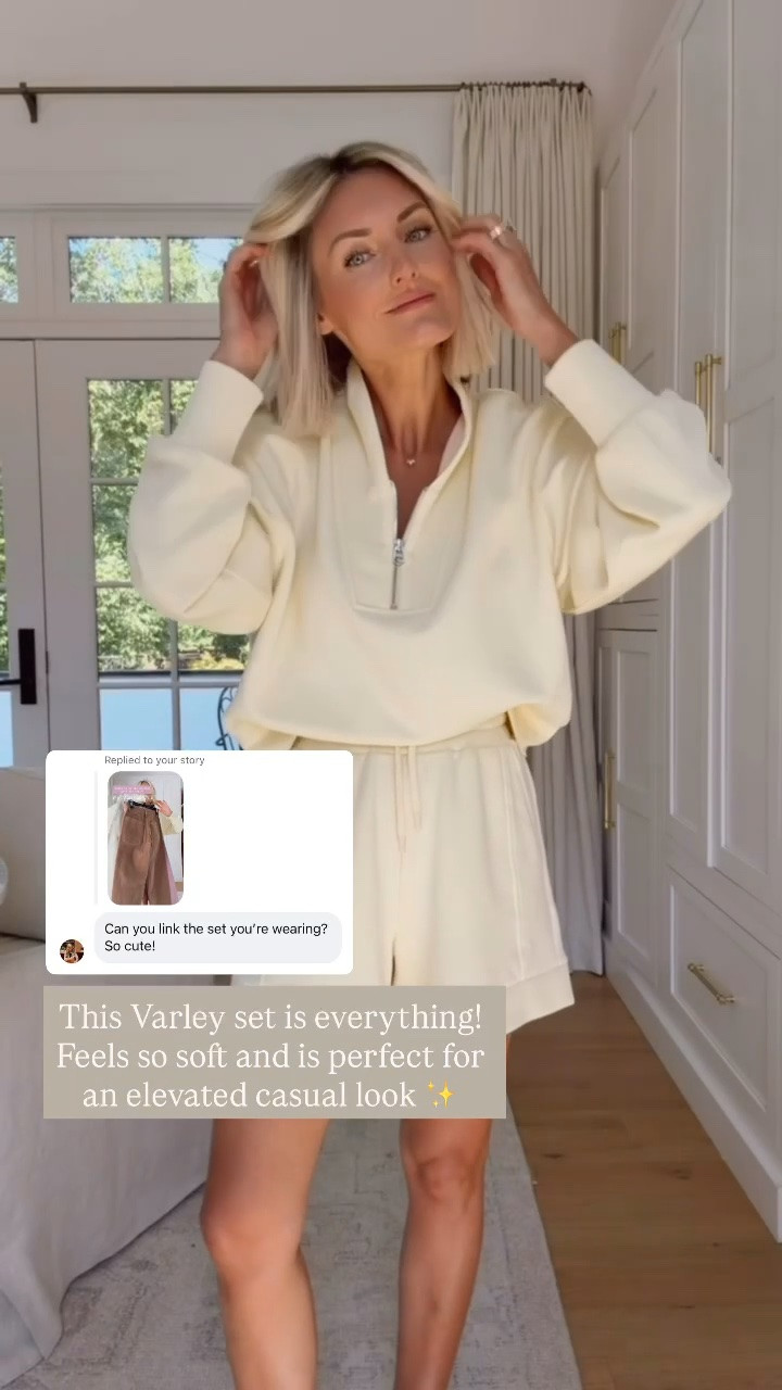 Butter yellow is always a yes 🧈😍 Love this set from Varley. Truly the best quality and you will not regret having this- you’ll reach for it again and again! Wearing S in both Loverly grey, varley set, butter yellow lounge set, athleisure matching set, women’s athletic outfit, loungewear for her

#LTKootd #LTKSeasonal #LTKTravel